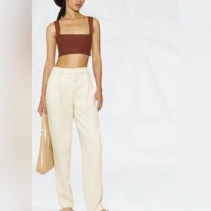 Victoria Beckham square neck crop top